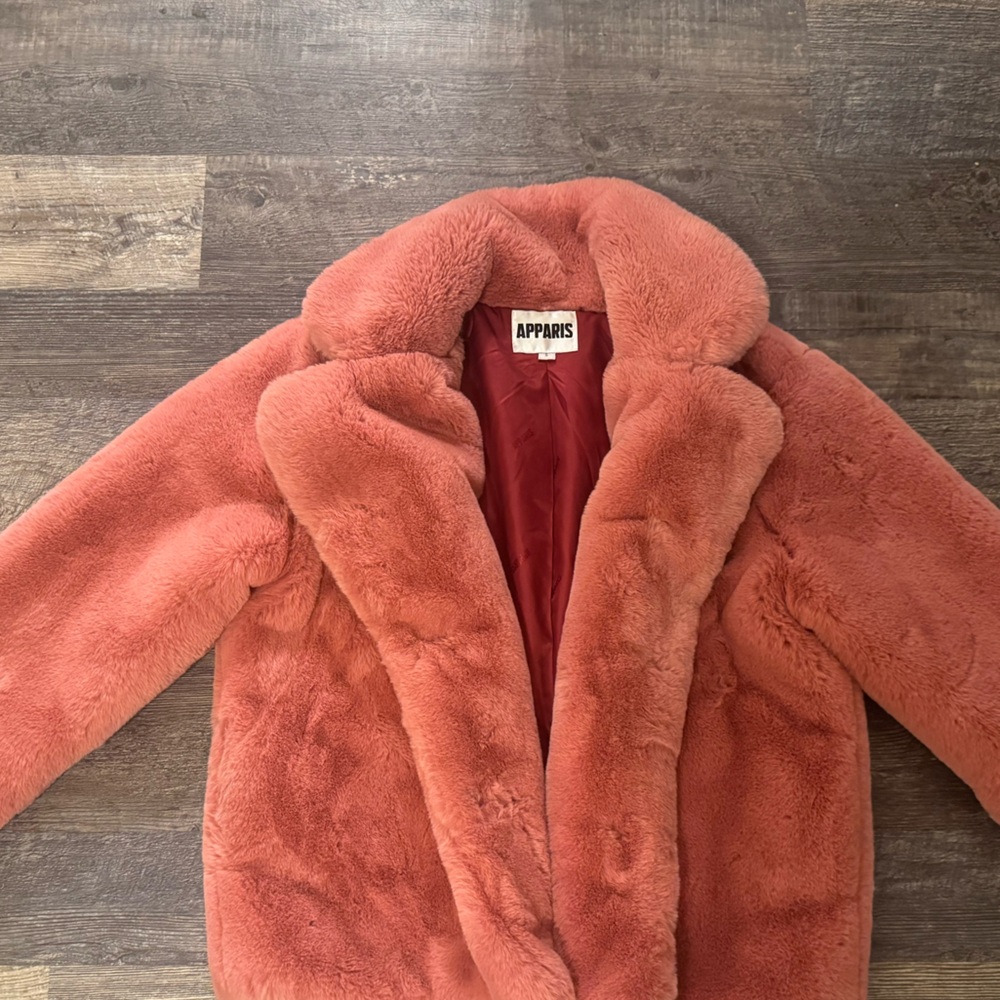 Apparis Pink Faux Fur Puffer Jacket